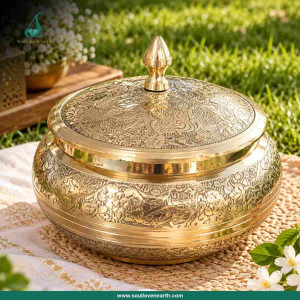 Royal Brass Handcrafted Engraved Decorative Storage Box