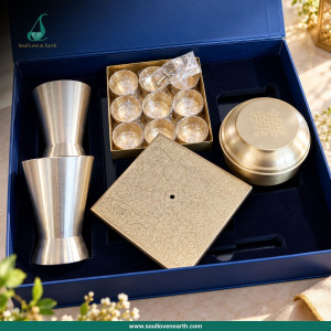 Luxury Brass & Stainless Steel Barware Gift Set