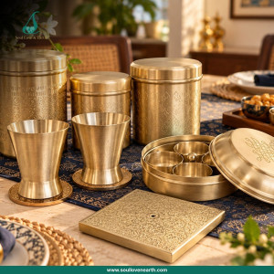 Royal Brass Kitchen & Dining Storage Set with Serving Cups