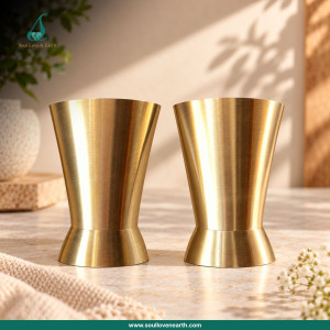 Royal Brass Tumbler Set – Set of 2
