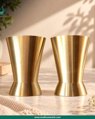 Royal Brass Tumbler Set – Set of 2