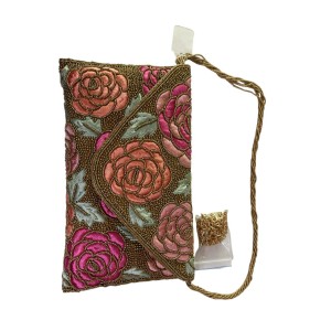 Hand Clutch Bag – Bright Golden Floral