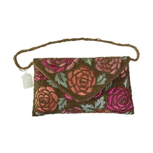 Hand Clutch Bag – Bright Golden Floral