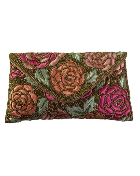 Hand Clutch Bag – Bright Golden Floral