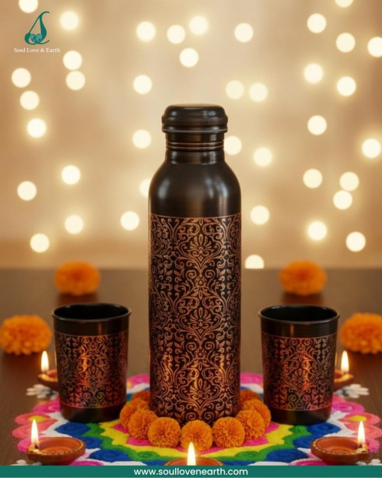 Pure Copper Antique Finish Gift Set