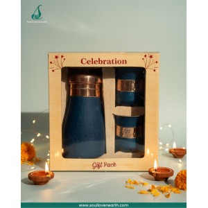 Pure Copper Blue Damru Gift Se