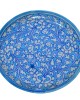 Blue Pottery Printed Plate Round , (Size - Diameter 10 Inch) , (Light Blue)