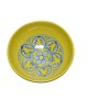 Blue Pottery Printed Bowl , (Size - L*B*H*D=11*11*4*4 Inch) , (Yellow)