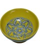 Blue Pottery Printed Bowl , (Size - L*B*H*D=11*11*4*4 Inch) , (Yellow)