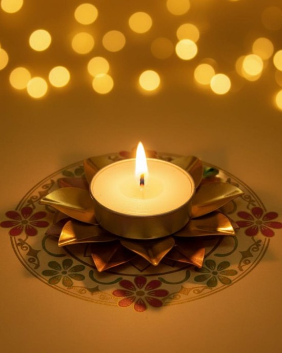 Brass & Copper Diya Tealight Set of 4