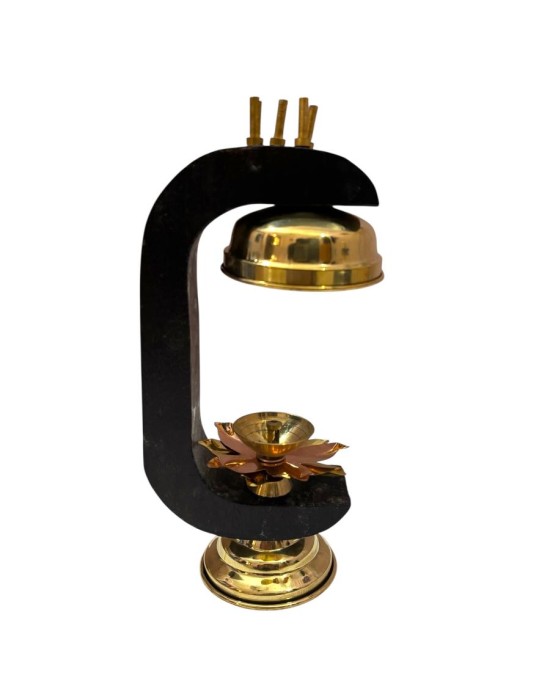 Handcrafted Wooden Diya & Agarbatti Stand