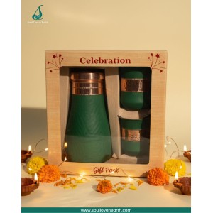 Green damru shape gift set