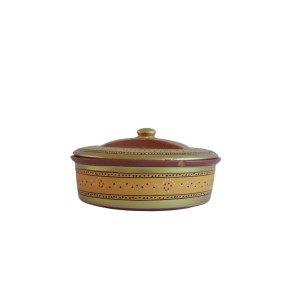 Handmade Printed Clay Casserole 