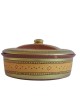 Handmade Printed Clay Casserole 