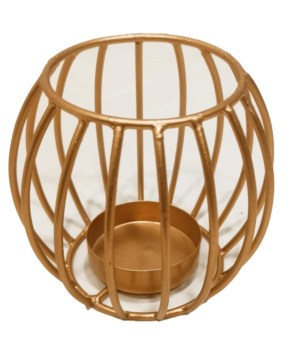 Metal Frame Candle Holder - Stylish & Timeless