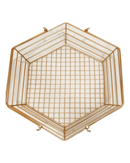 Metal Six-Sided Basket