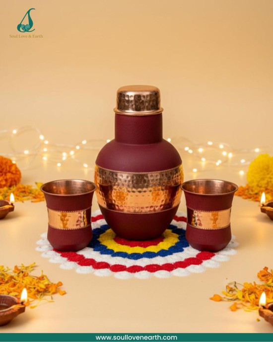 Red damru shape gift set