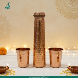 Tower Hammer Glass Bottle Set – Pure Copper