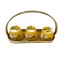 Artisanal Cow-Painted Triple Jar Basket