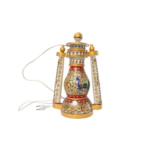 Handmade Rajasthani design marble lamp