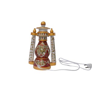 Handmade Rajasthani design marble lamp