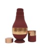 Antique pure copper bed side middle hammer design with inbuilt glass (Color - Red , Material - Silk)