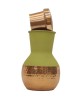 Antique pure copper bed side bottle lower hammer design with inbuilt glass (Colour-Parrot Green , Material-Silk)