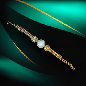 Mother of Pearl in High-Quality Brass Bracelet