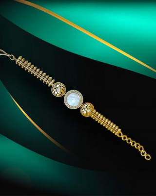 Mother of Pearl in High-Quality Brass Bracelet