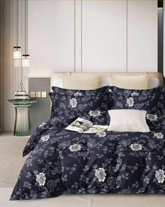 Premium Quality Ultrasonic Comforter Set - Assorted Colors (1 Ultrasonic Comforter Double bed size , 2 Pillow Covers , 1 Flat Sheet: King bed size )