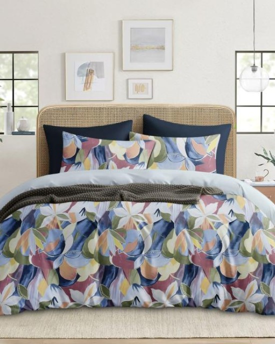 Premium Quality Ultrasonic Comforter Set - Assorted Colors (1 Ultrasonic Comforter Double bed size , 2 Pillow Covers , 1 Flat Sheet: King bed size )
