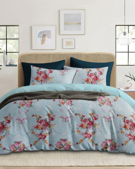 Premium Quality Ultrasonic Comforter Set - Assorted Colors (1 Ultrasonic Comforter Double bed size , 2 Pillow Covers , 1 Flat Sheet: King bed size )