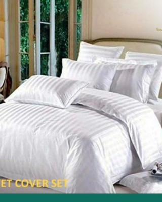 Premium Quality Cotton Duvet Cover Set - Assorted Colors (1 Duvet Cover Double bed size, 1 Flat Sheet King bed size,2 Big Pillow Covers , 2 Medium Pillow Covers, 2 Cushion Covers)