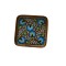 Blue Pottery Printed  Tray  (Size - L*B= 10*10 Inch) , (Brown)