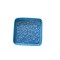 Blue Pottery Printed  Tray  (Size - L*B= 10*10 Inch) , (Light Blue)