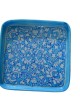 Blue Pottery Printed  Tray  (Size - L*B= 10*10 Inch) , (Light Blue)