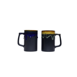 Ceramic coffee mugs set of 2 with handle (liquid flow , set of 2 360 ml )