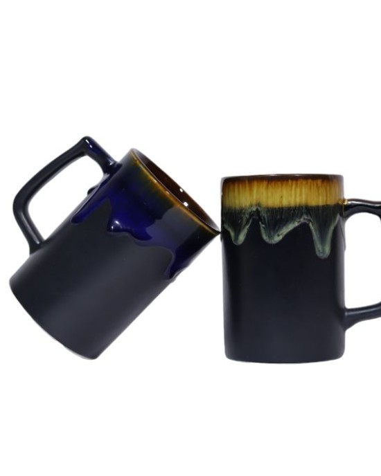Ceramic coffee mugs set of 2 with handle (liquid flow , set of 2 360 ml )