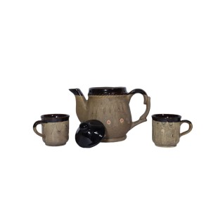 Ceramic designer kettle and Set of 2 cups