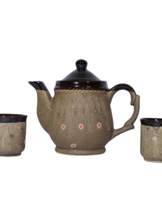 Ceramic designer kettle and Set of 2 cups