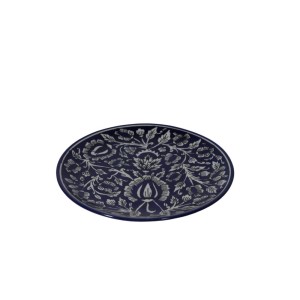 Ceramic Handmade Plate Blue Mughal Design (Set of 1)