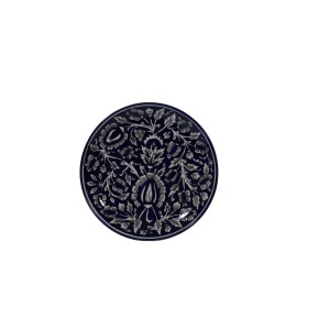 Ceramic Handmade Plate Blue Mughal Design (Set of 1)