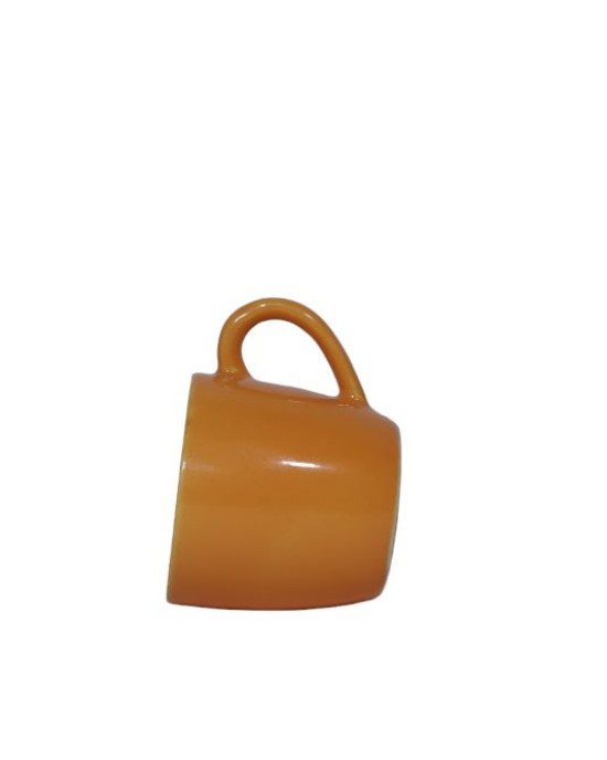 Ceramic Tea cup (orange , Set of 6,150 ml )