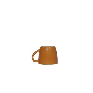 Ceramic Tea cup (orange , Set of 6,150 ml )