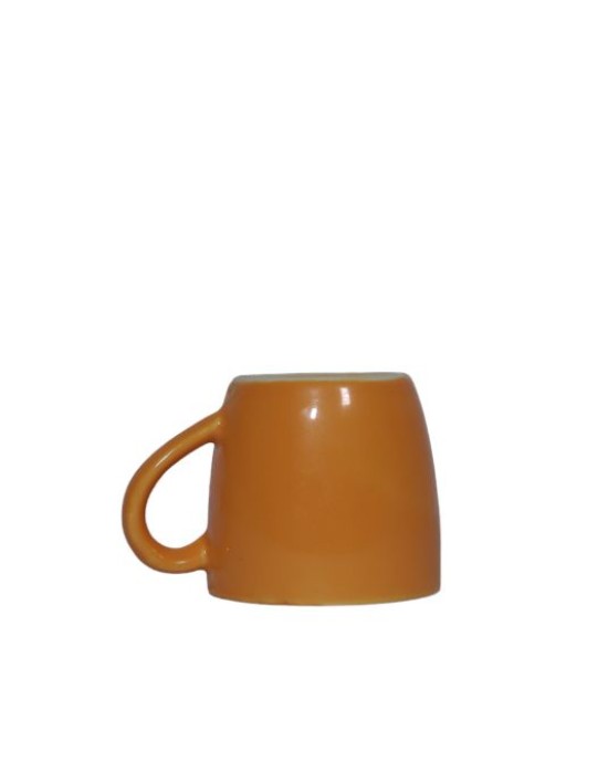 Ceramic Tea cup (orange , Set of 6,150 ml )