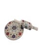 Marble Rolling Pin & Board  with Beautiful Flower Design