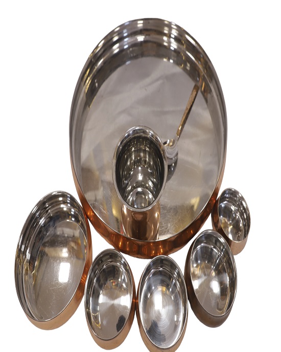 Copper Steel Dinner Set
