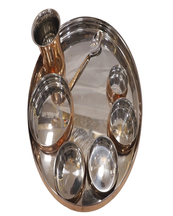 Copper Steel Dinner Set