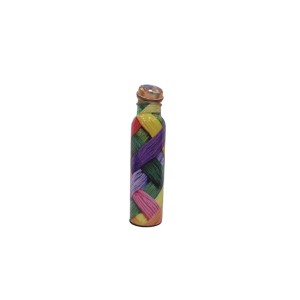 Copper Bottle with Colorful Wool Thread Design