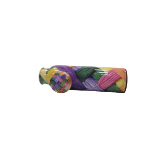 Copper Bottle with Colorful Wool Thread Design